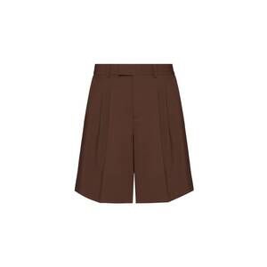 NEW VALENTINO men's tech wool bermuda shorts in brown